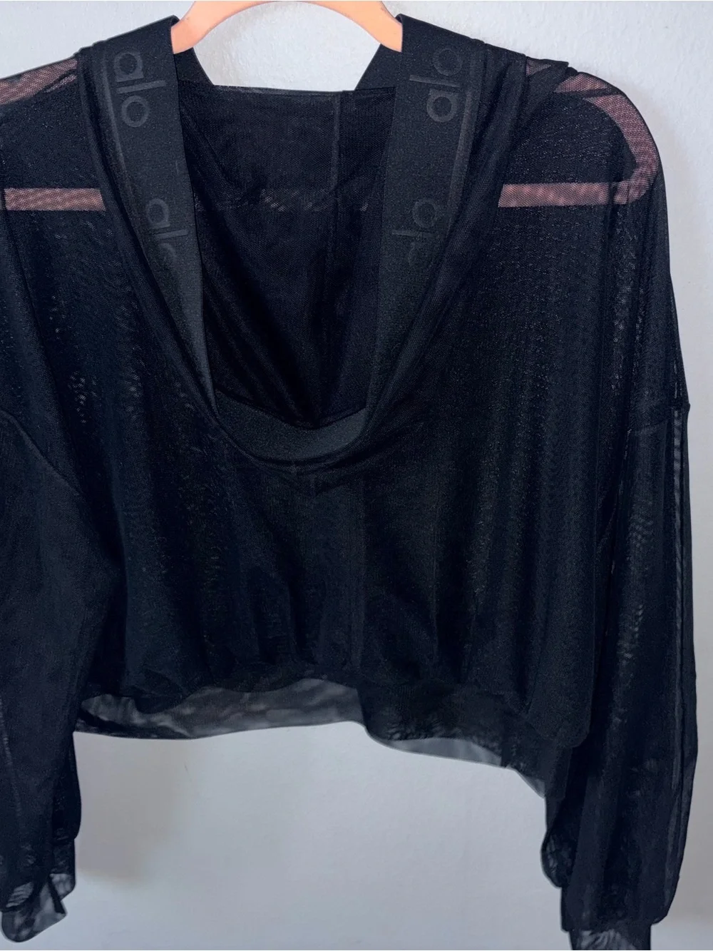 Alo Yoga Studio Mesh Hoodie Black